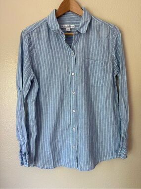 Southern Tide Linen Striped Button-Down Shirt